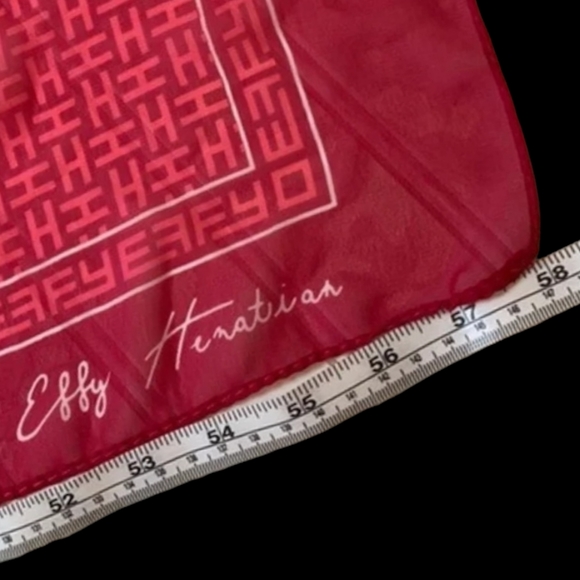 NWT Effy Monogram Scarf Fuchsia & Pink Long Head & Hair scarf - Picture 6 of 7